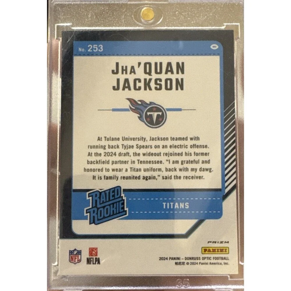 2024 Panini NFL Donruss Optic - Jha'Quan Jackson Fire Emoji Rated Rookie SSP